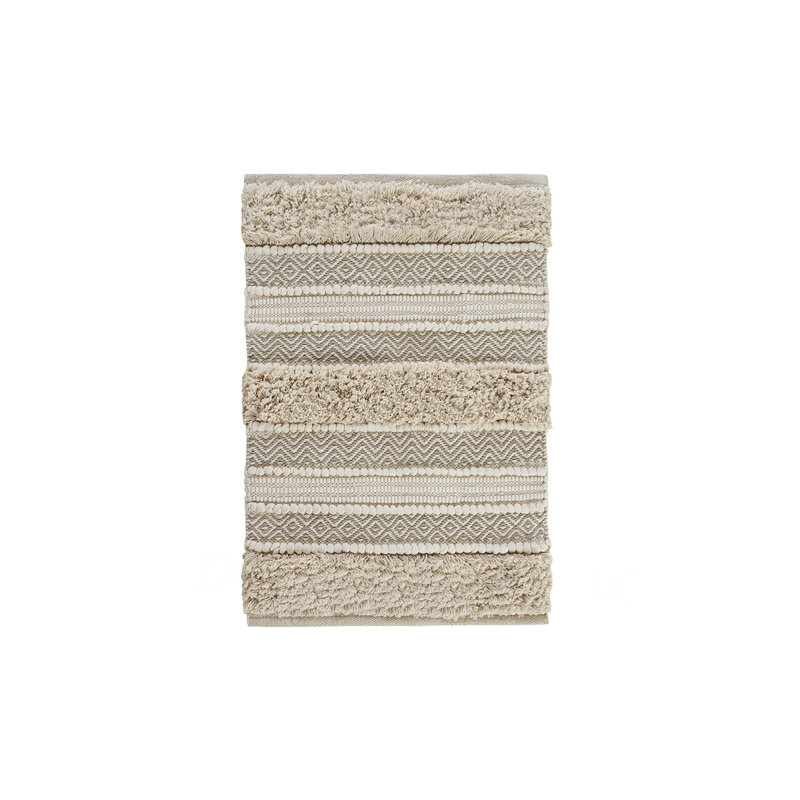Woven Texture Stripe Bath Rug Natural 20X32", Natural, Single- 32" L x 20" W