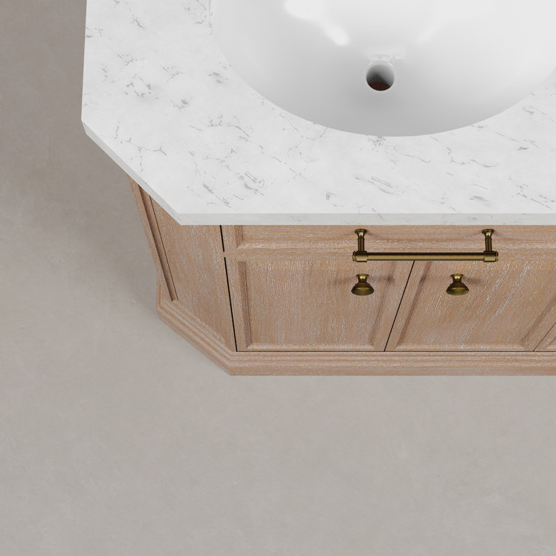 Palace 72 in. Double Vanity, Vintage Gold, Toffee Latte