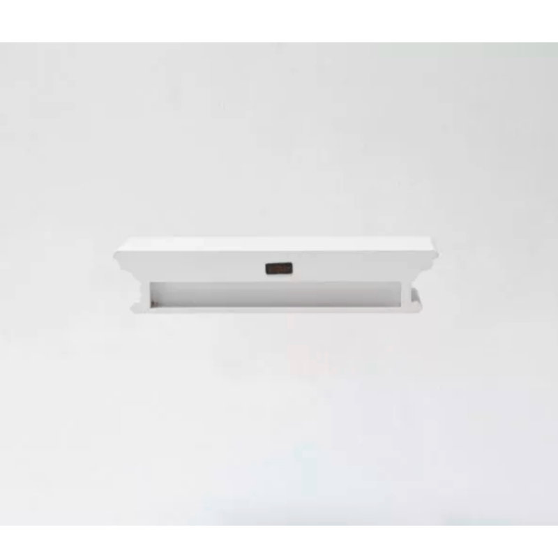 Angellique Solid Wood Floating Shelf, Brown, 4.72" H x 47.24" W x 9.06" D