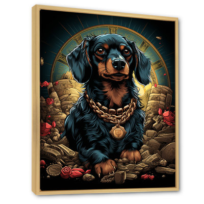 «Gangster Dachshund - Animals Dog Daschund», reproduction d'art