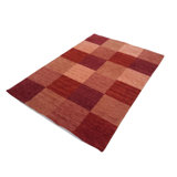 Canvello Hand Made Modern All Over Indo Gabbeh Rug - 4'1'' X 5'11''