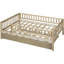 Lit de jour double en bois naturel avec lit gigogne et barrière de sécurité. Maximise l'utilisation de l'espace. . Aucun garde-corps requis. Offre une expérience de sommeil relaxante. .-406921126-406921121
