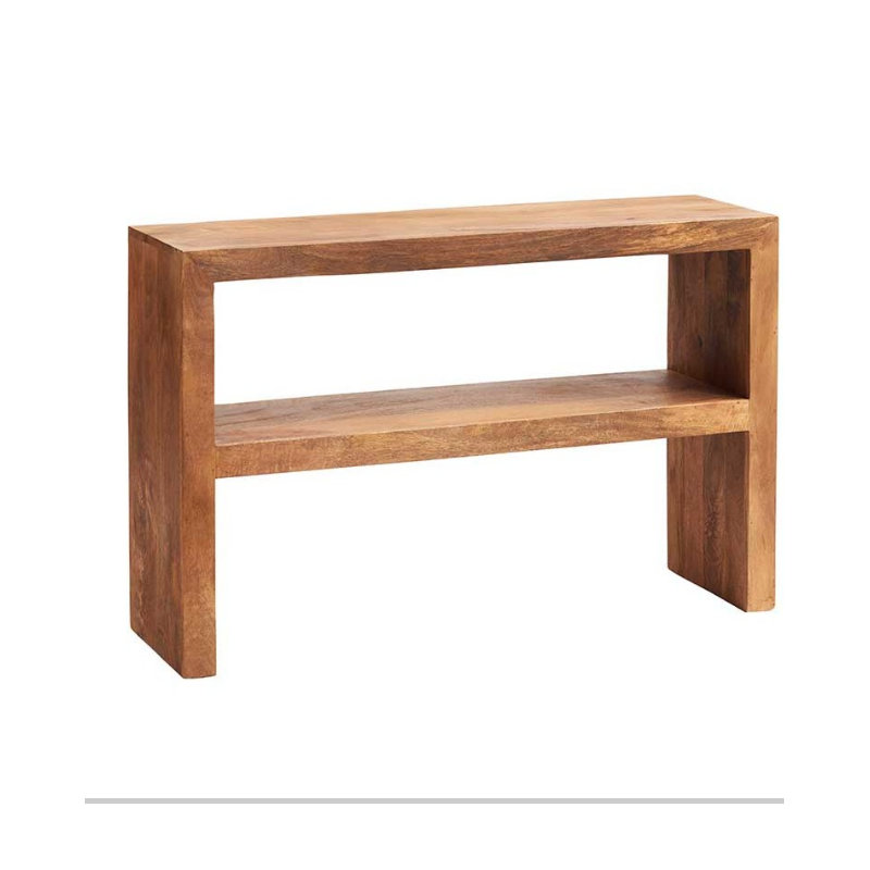 Adeliza 118cm Solid Wood Console Table, Light Mango