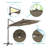 Destinnie 120'' Lighted Cantilever Umbrella-457697189