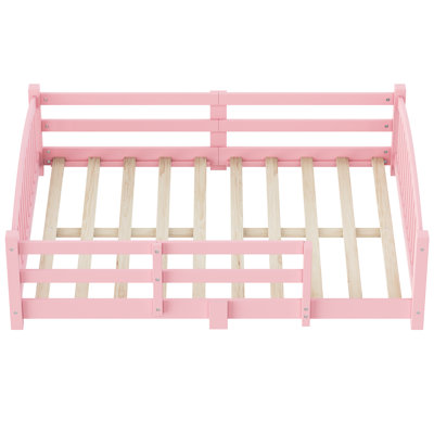Bed, Floor Full Solid Wood Bed