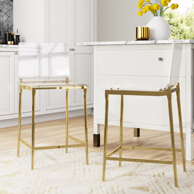 Basak Counter Stool with Metal Frame