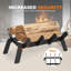 Grilles de foyer 14 po - Support de foyer en acier robuste | Porte-bûches de foyer pour l'intérieur | Petite grille de foyer | Supports de foyer pour foyer intérieur | Grille de bois de chauffage | Grille de poêle à bois