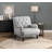 Auguust 34" Traditional Tufted Polyester Living Room Chair - Velvet Living Room Chair with Tufted Design, Elegant Nailhead Trim and Sturdy Espresso Wood Legs-2037549525