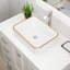 Lavabo de salle de bain vasque rectangulaire 19 po x 15 po en céramique blanche-100998249