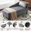 Modern Nailhead-trim & Button-tufted Lounge Chair, Velvet Chaise Lounge Sofa With Storage, Bedroom And Office-1822020613