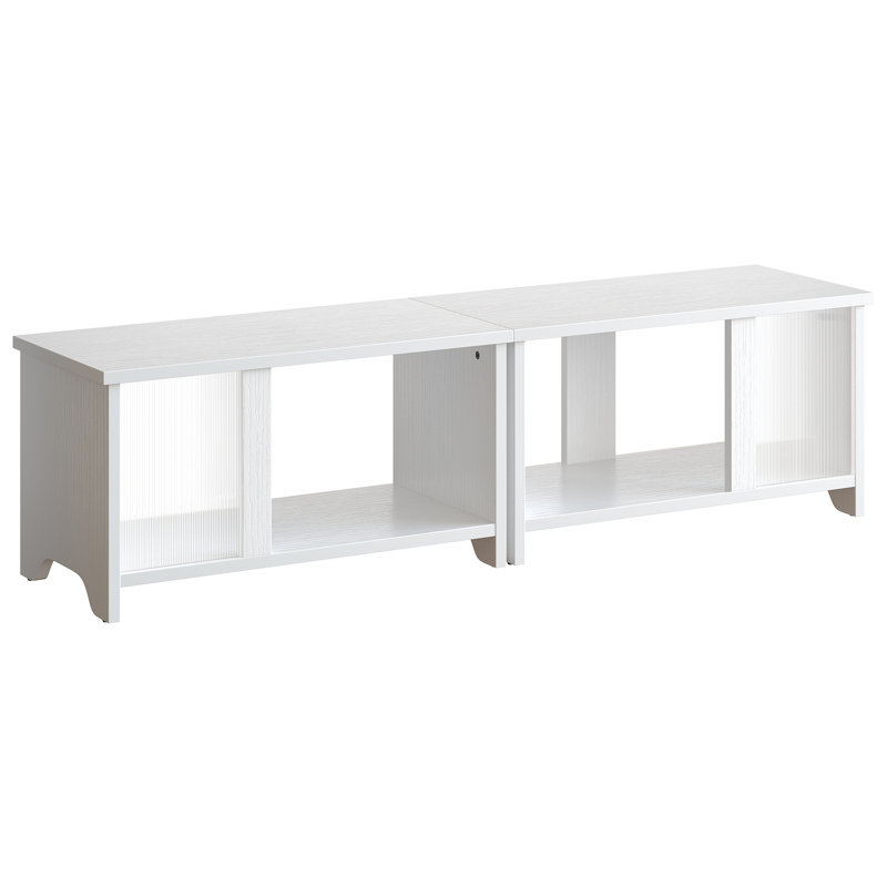 Meuble télé 55 po Clybourn, Blanc