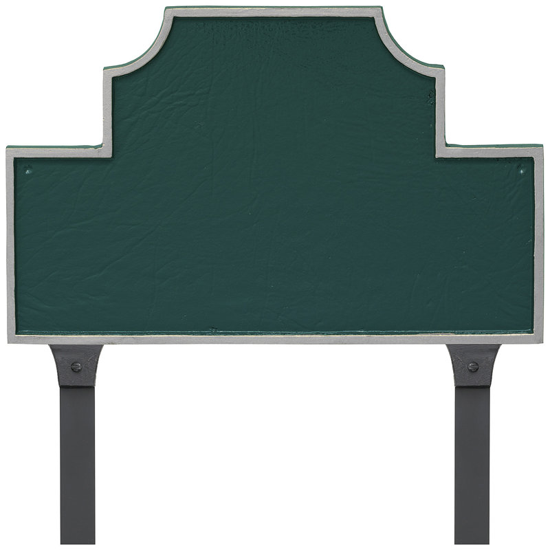 Plaque d'adresse Beckford, Vert forêt / argent, Oui