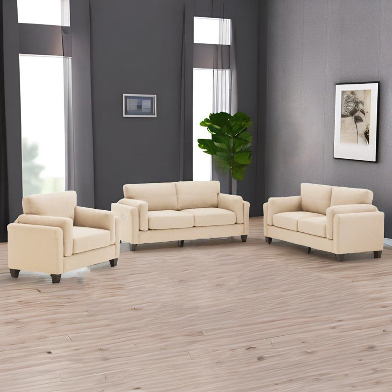 Reith 3 - Piece Living Room Set, Khaki