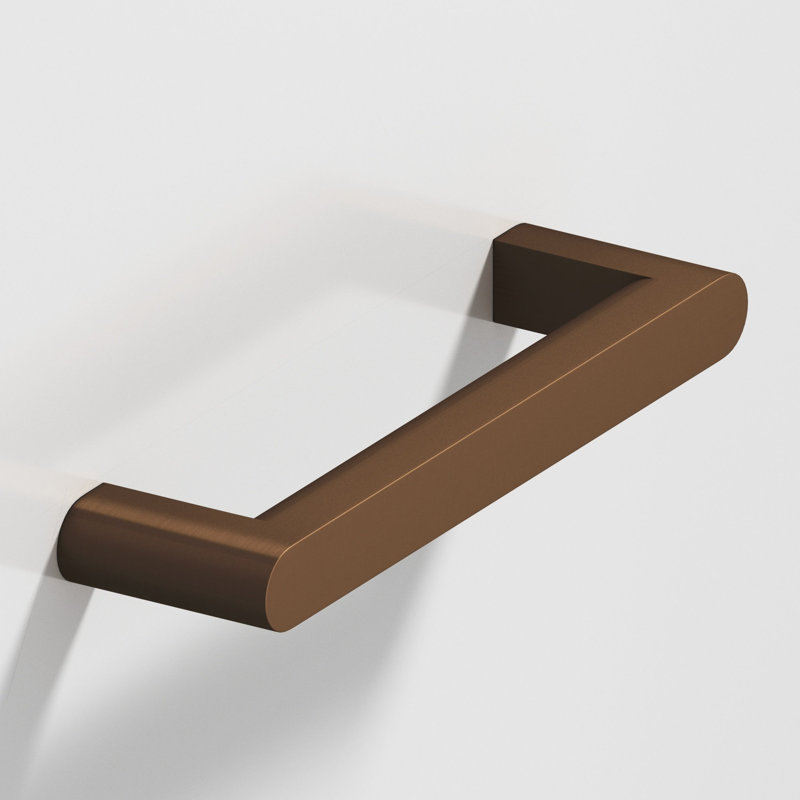 Square Cabinet Pull With Rounded Back And Ends, Matte Oil Rubbed Bronze, 6"