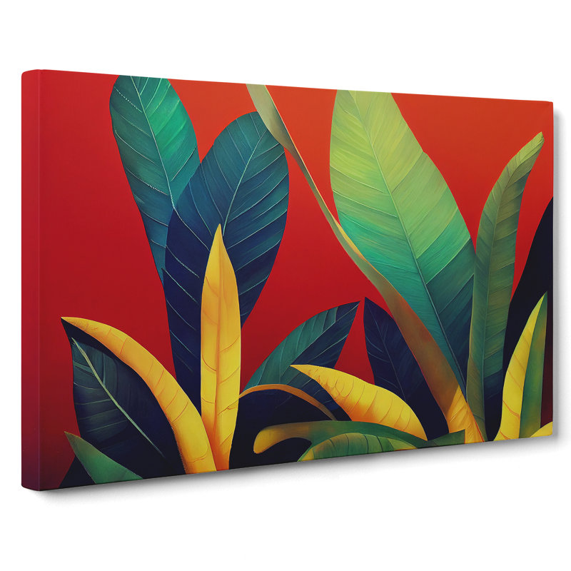 Hypnotic Tropical Leaves - Wrapped Canvas, 40cm H x 60cm W x 3cm D