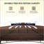 2-Tier Outdoor BBQ Gazebo with Side Shelves, Storage Baskets, and Ceiling Hook
