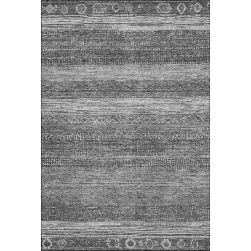 Premium Machine Washable Stallings AMF1847 Aztec Rug, Rectangle 9' x 12'