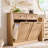 Tilt-out Dual Laundry Hamper Cabinet with with 2 Drawers,20 Gallon Farmhouse Laundry Storage Basket for Bathroom(Includes 2pc laundry basket.)-112121240
