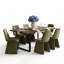 Ensemble de table de salle à manger 7 pièces pour 7 personnes-132539084