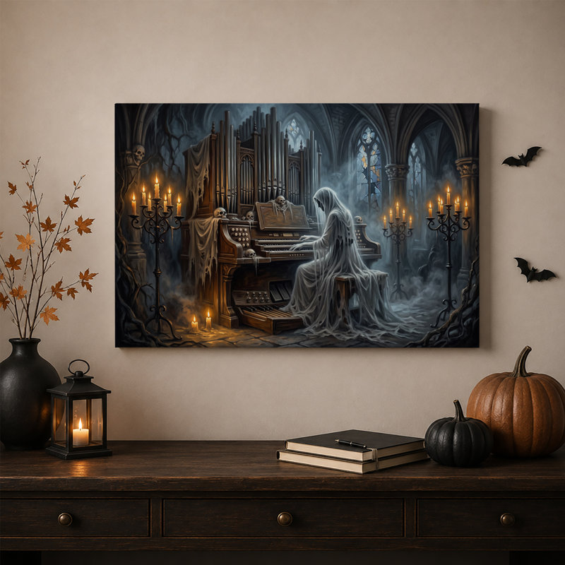 Art mural sur toile Halloween, H 20 po x l 30 po