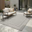 Tapis intérieur / extérieur géométrique gris / blanc résistant aux rayons UV-671766036