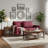 Sofa 56" Velvet Round Arm Loveseat-1484433301