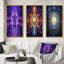 «Purple Energetic Body Matrix Meditation», 3 pièces sur toile-1074914032-1074914033