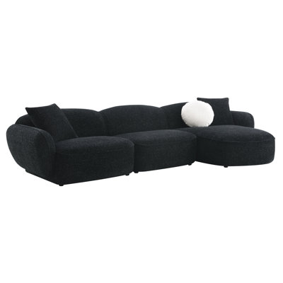 Canapé modulaire en tissu scintillant noir et blanc avec 3 coussins glamour Lucifer