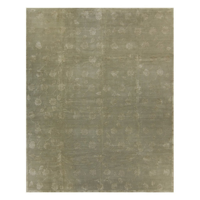 Floral Area Rug in Beige/Taupe, Rectangle 8' x 10'