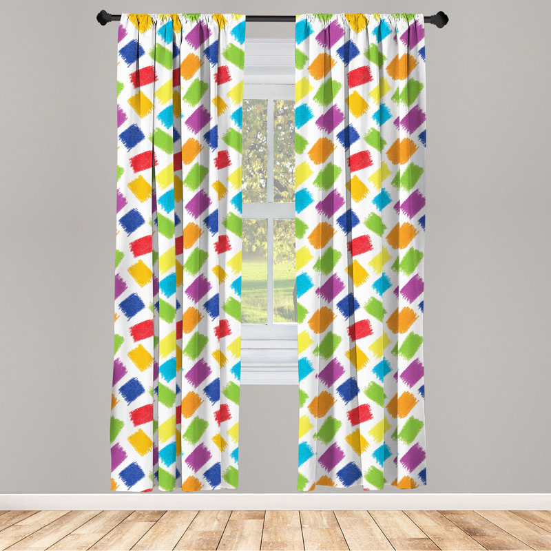 Semi-Sheer Rod Pocket Curtain Panels, 28" x 63"