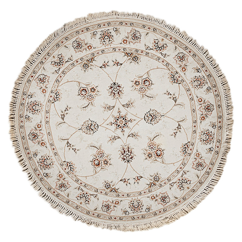 High-Quality Hand-Knotted Ivory Area Rug