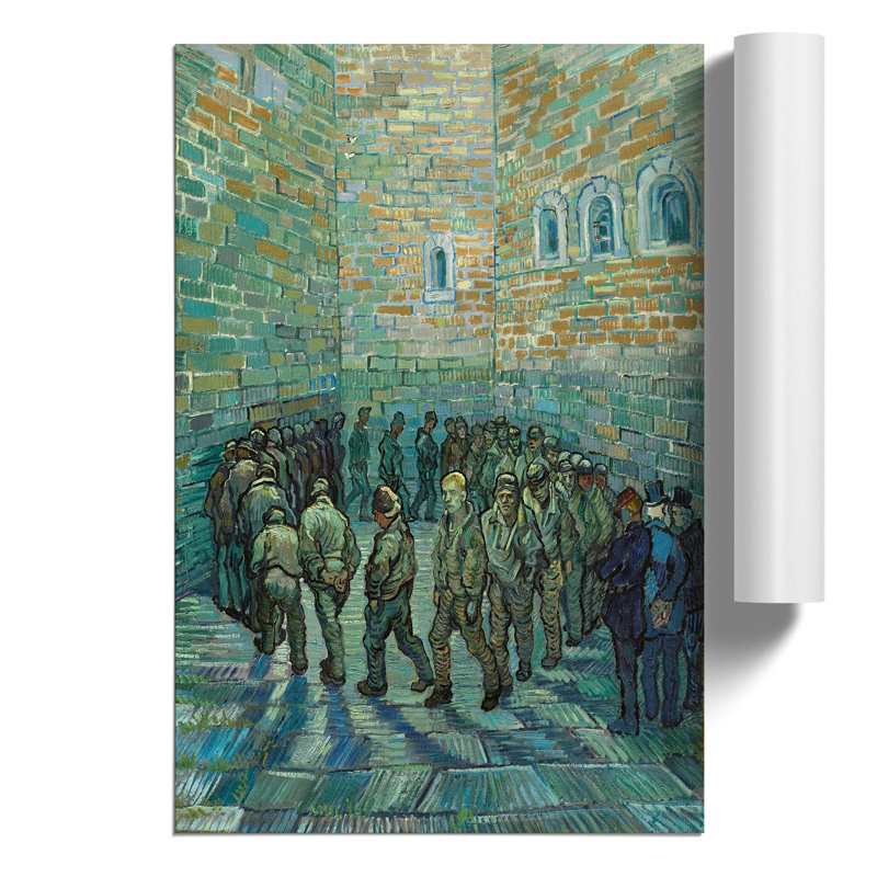 The Prison Courtyard by Vincent Van Gogh - No Frame Painting, 59cm H x 42cm W x 0.1cm D