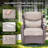 Heritage 7-Piece Outdoor Wicker Patio Conversation Set With Square Fire Pit, 4 Swivel Gliders With 6" Thick Cushions-1037571359-1037571346