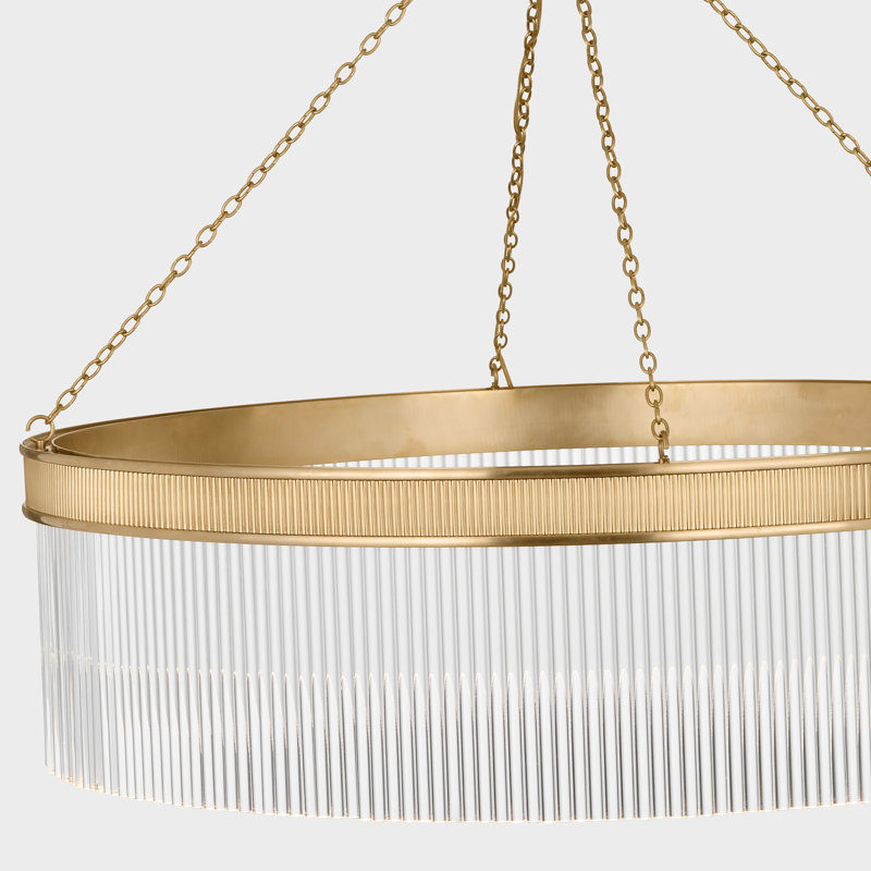 Menil 4 - Light LED Chandelier, Soft Brass