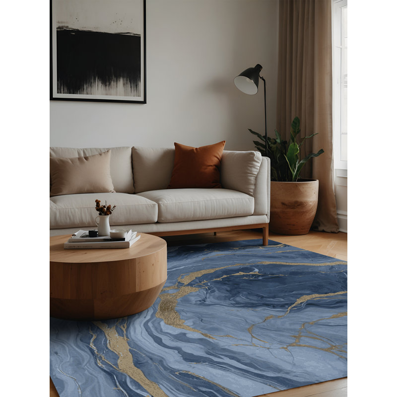 Machine Washable Gray Area Rug, Square 7'
