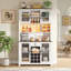 Armoire à café à DEL H 70,9 "avec prises et support à bouteilles de vin-1223836654