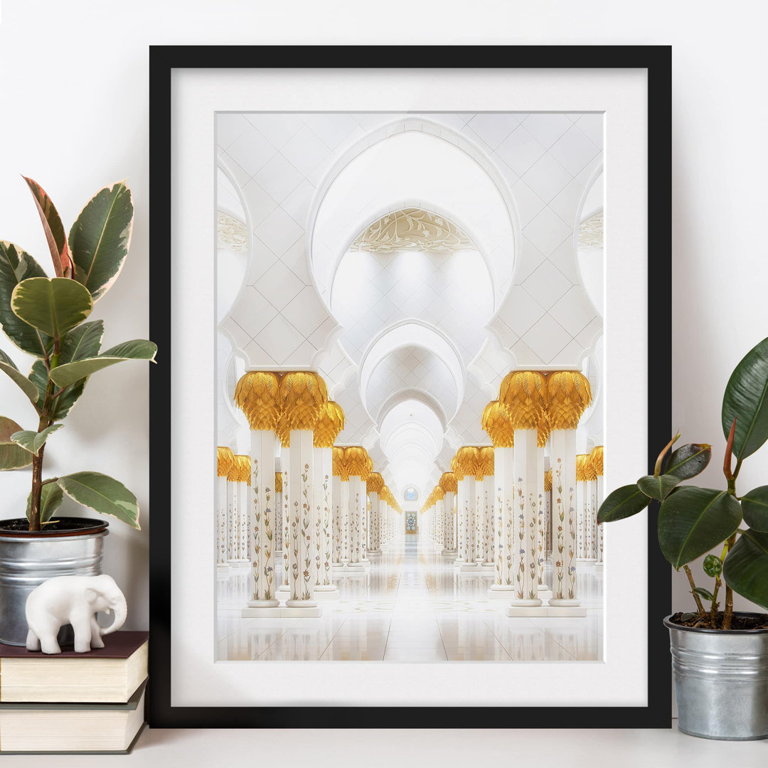 Gerahmtes Poster Mosque in Gold