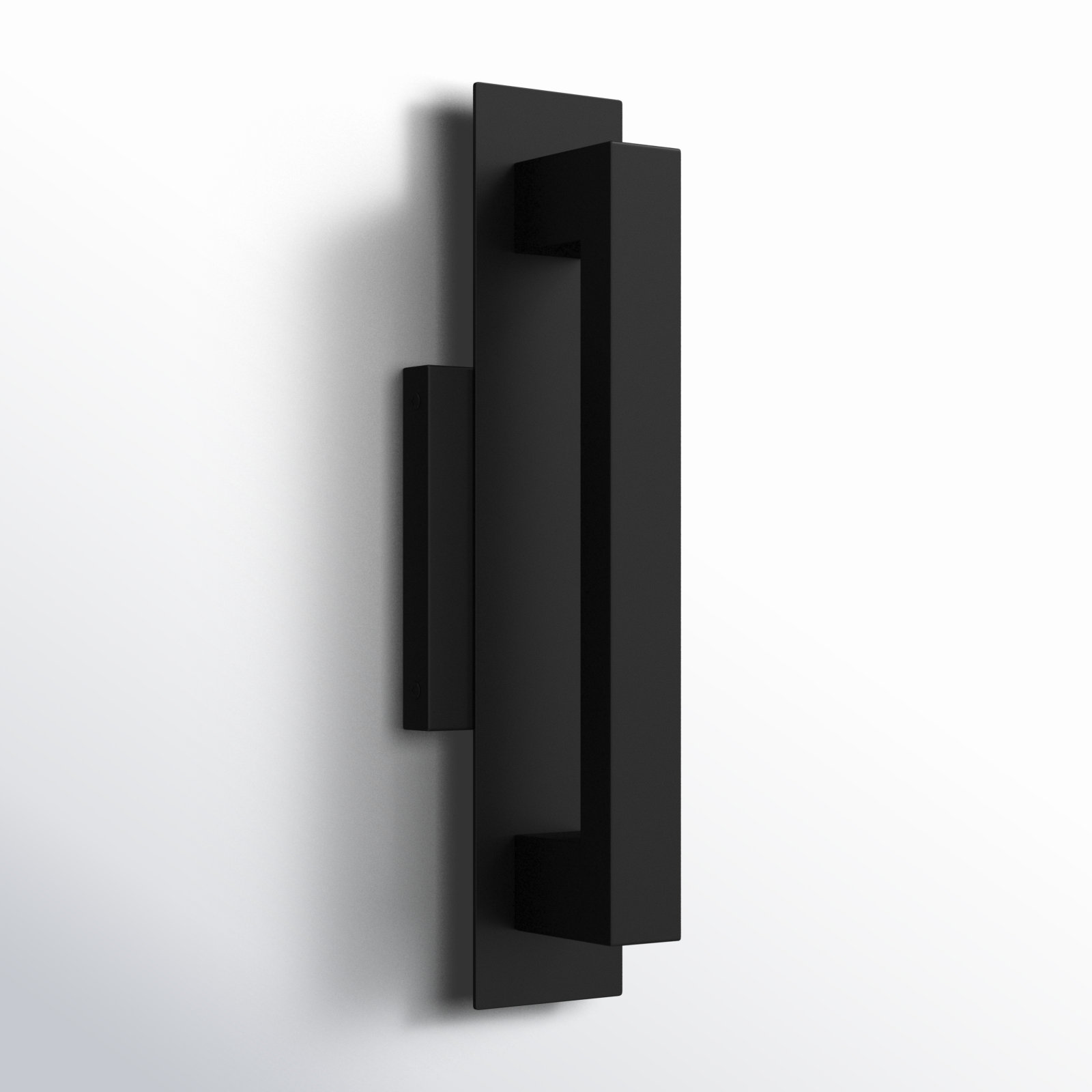 Gela Outdoor LED Wall Light, Matte Black, 15" H