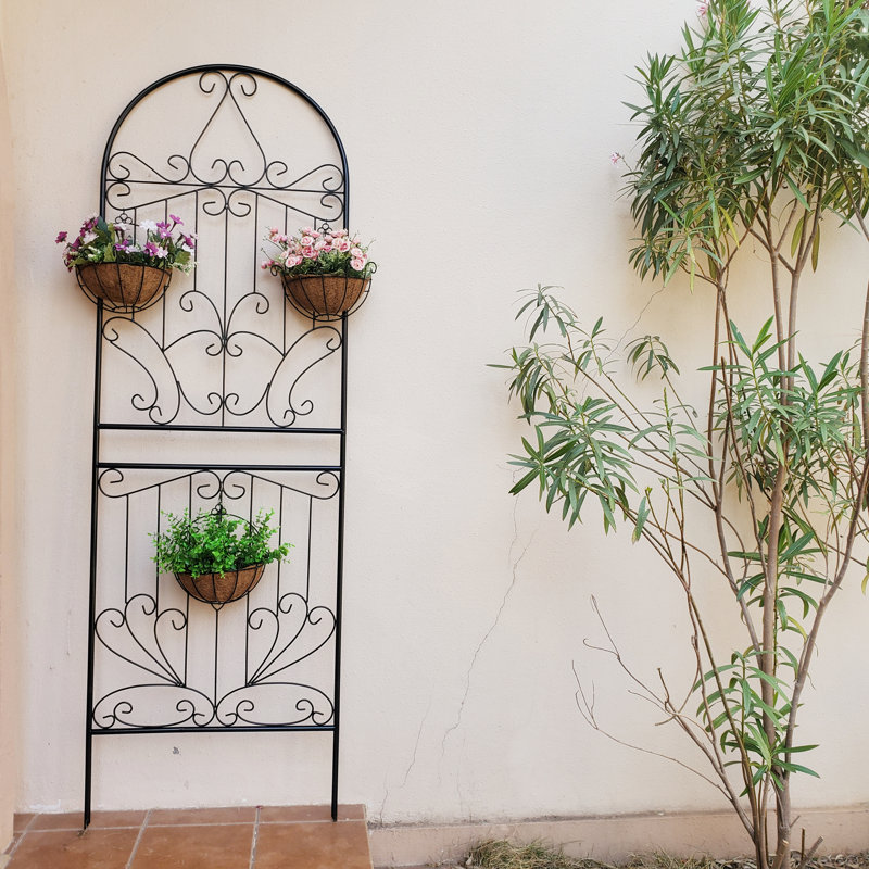  82.7" H X 26.7" W Iron Lattice Panel Trellis 1 Pack