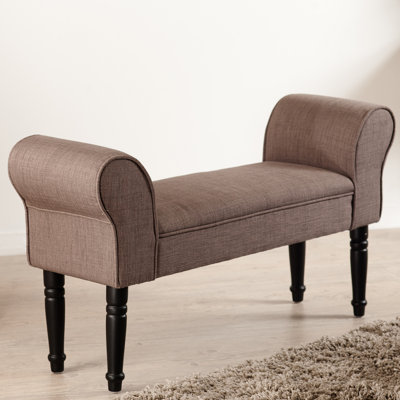 Polyester Blend Upholstered Storage Bench