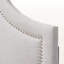Tête de lit à garniture cloutée en tissu gris-gris, mesurant H 25,57 po x l 55,47 po x P 2,10 po MyShawn-773086880