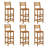 7 Piece Patio Dining Set Solid Wood Acacia