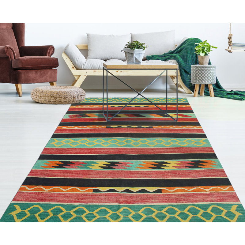 Modern Flatweave Alfredo Red Rug