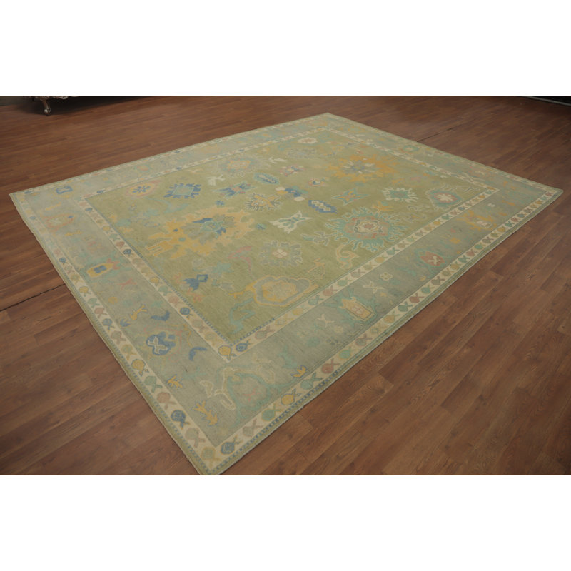 Tapis turc vert Oushak 8 x 10