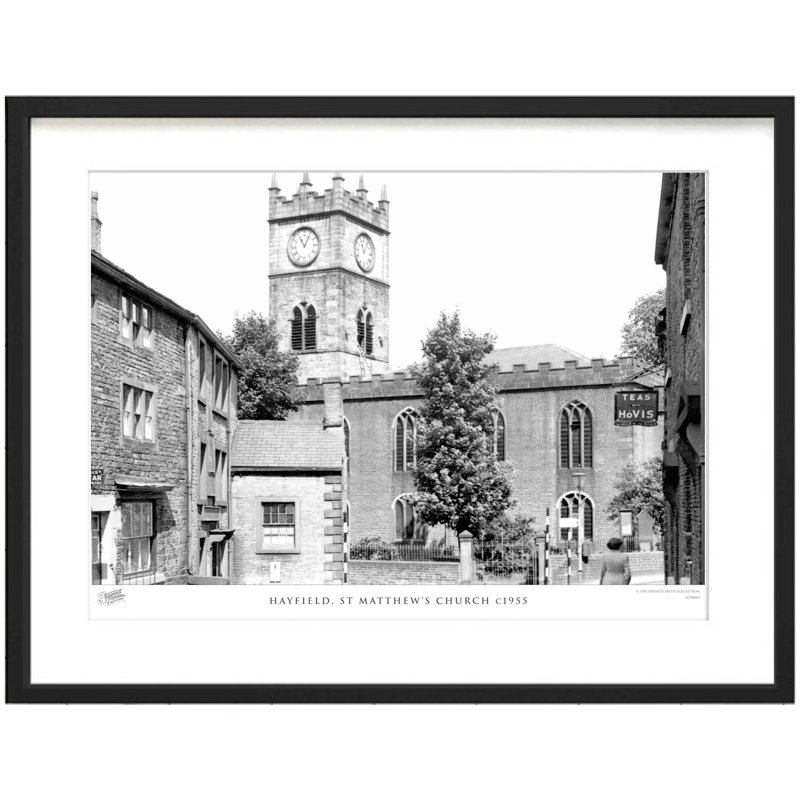 Hayfield, St Matthew's Church C1955 - Single Picture Frame Print, 40cm H x 50cm W x 2.3cm D