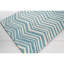 Tapis en laine à motif zigzag à motif de chevrons bleu et blanc Stonebridge-24361412