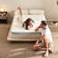 Très grand matelas de 12 pouces avec mousse à mémoire de forme et ressorts ensachés, mi-ferme pour le soulagement, soutien de zone de sommeil confortable - gris et blanc