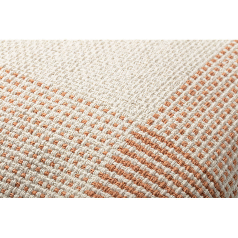  Housse de coussin décoratif, Naturel / rouille