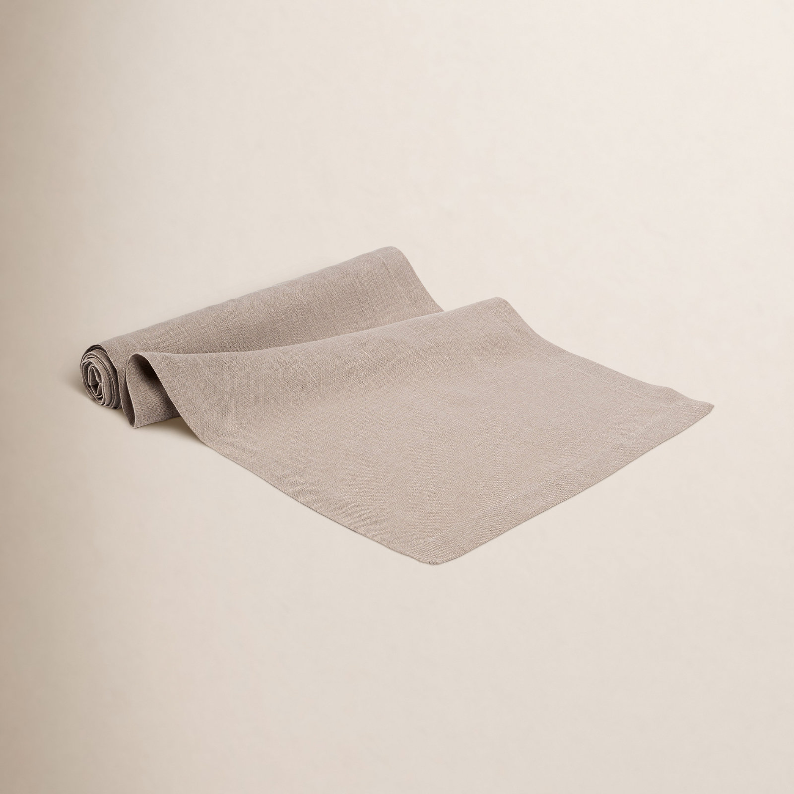 Linen Table Runner, Tan, 18" W x 108" L