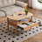 Modern simple oval solid wood coffee table-107540784